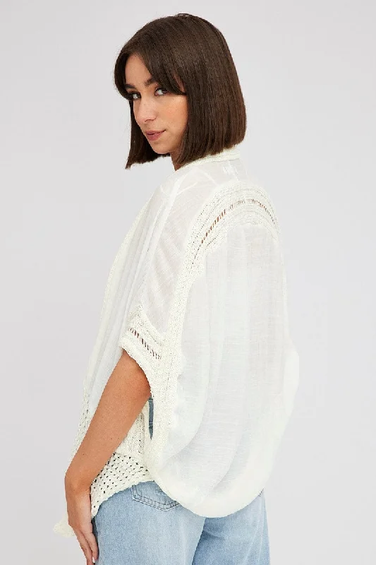 White Kimono Short Sleeve