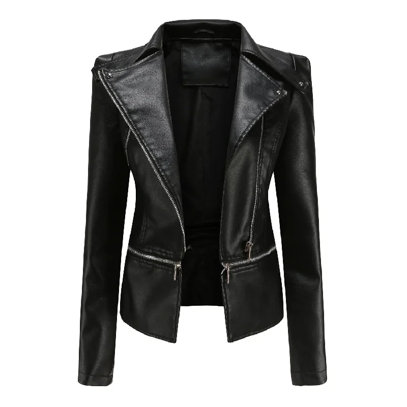 FZ Women's Leather Fashion Casual Jacket