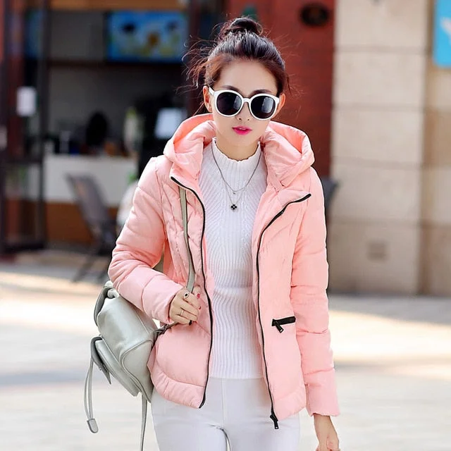 Women Winter Basic Jacket Cotton Padded Autumn Slim Hooded Female Coat Womens Jackets Casaco Feminino Inveno 2019