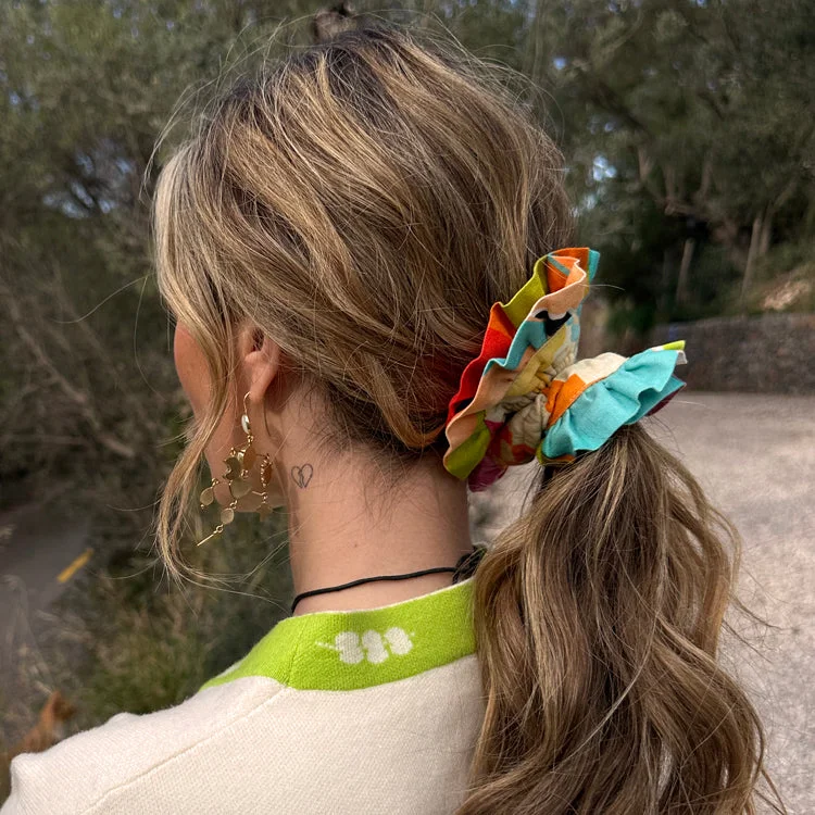 Abstract Scrunchie with Frill