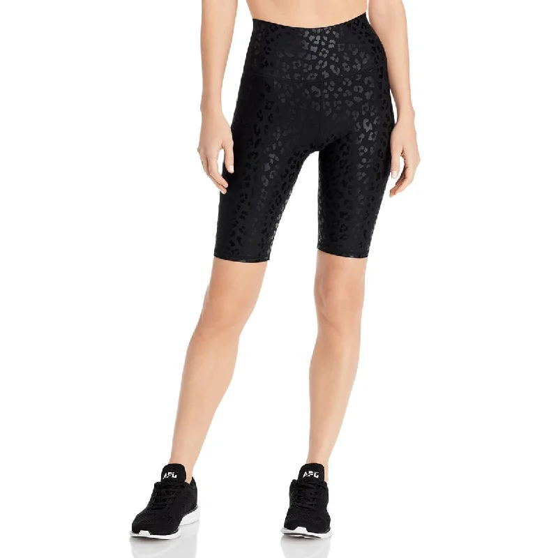 Aqua Womens Fitness Cheetah Shorts