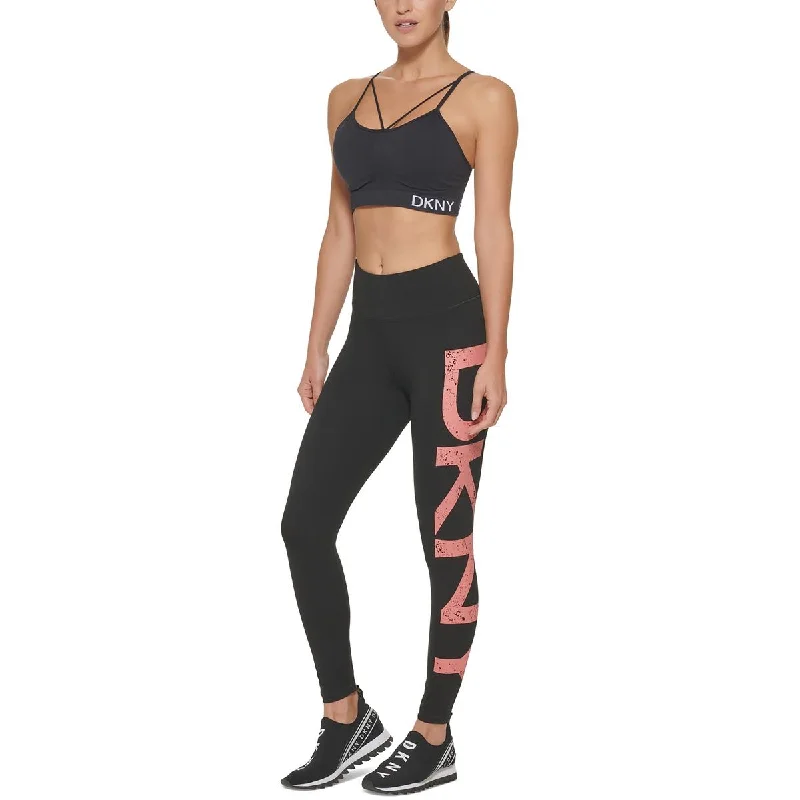 DKNY Sport Womens High Rise Fitness Athletic Leggings