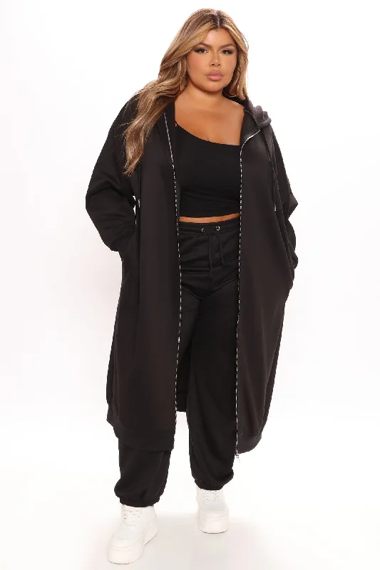 Janice Oversized Sweatshirt - Black