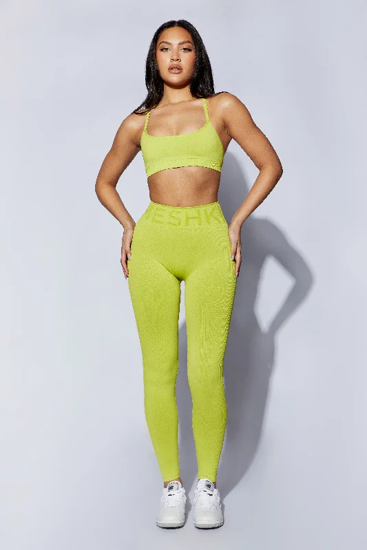 Leia Seamless Leggings - Lime Green