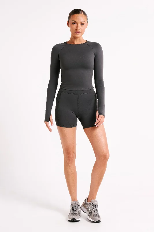 Martina Bike Shorts With Pocket - Charcoal