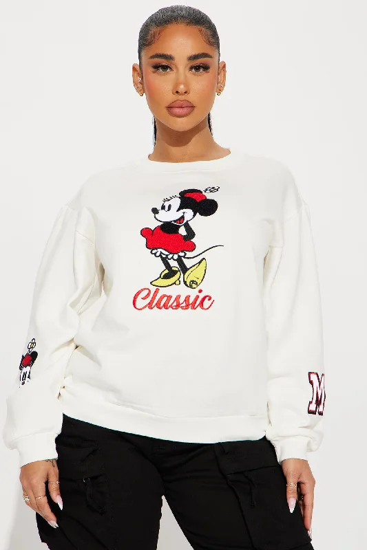 Minnie Mouse Vintage Crew Neck Sweatshirt - Cream