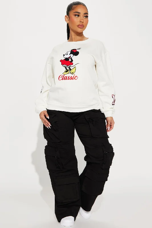 Minnie Mouse Vintage Crew Neck Sweatshirt - Cream