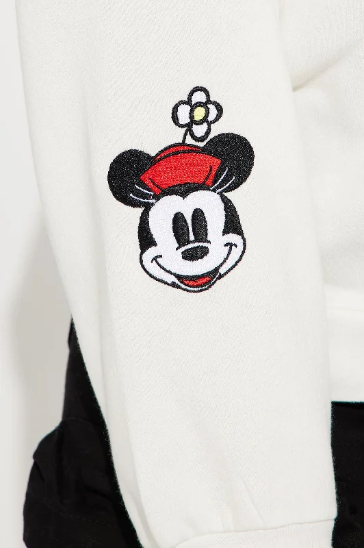 Minnie Mouse Vintage Crew Neck Sweatshirt - Cream