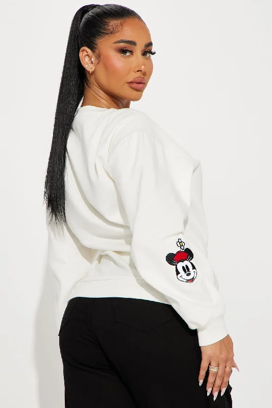 Minnie Mouse Vintage Crew Neck Sweatshirt - Cream