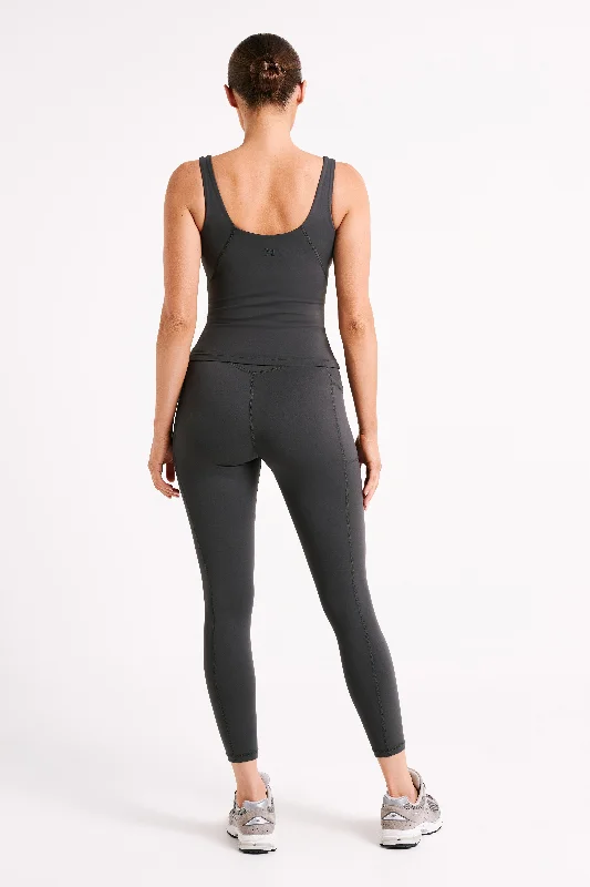 Nadine Yoga Top - Charcoal