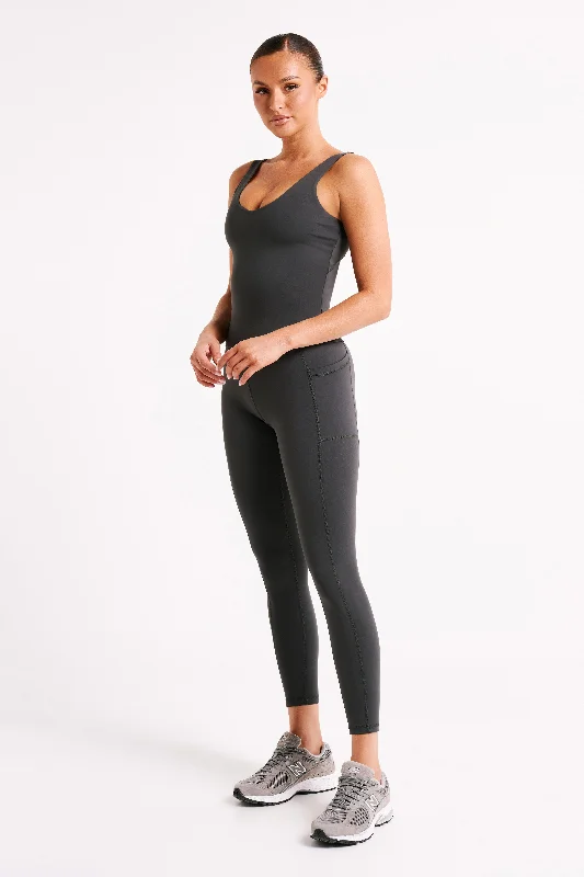 Nadine Yoga Top - Charcoal