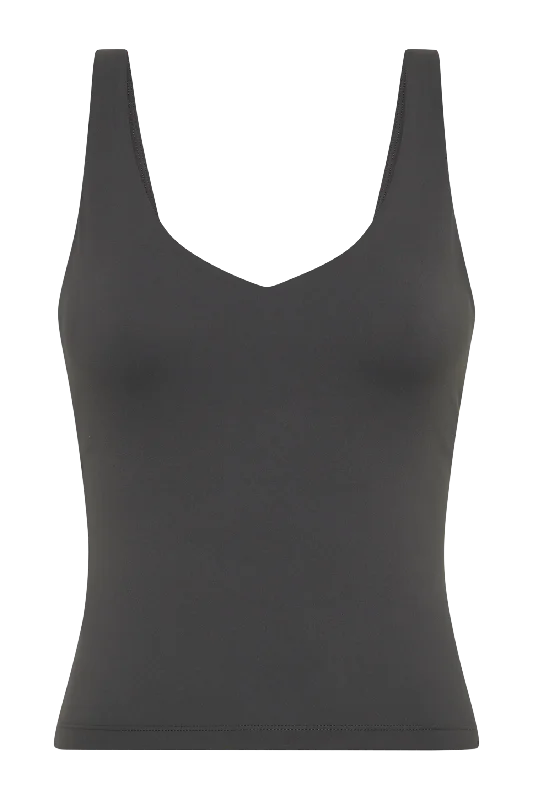 Nadine Yoga Top - Charcoal