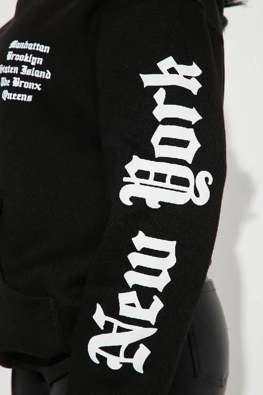 New York Attitude Graphic Hoodie - Black