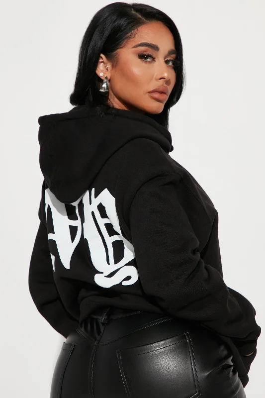 New York Attitude Graphic Hoodie - Black