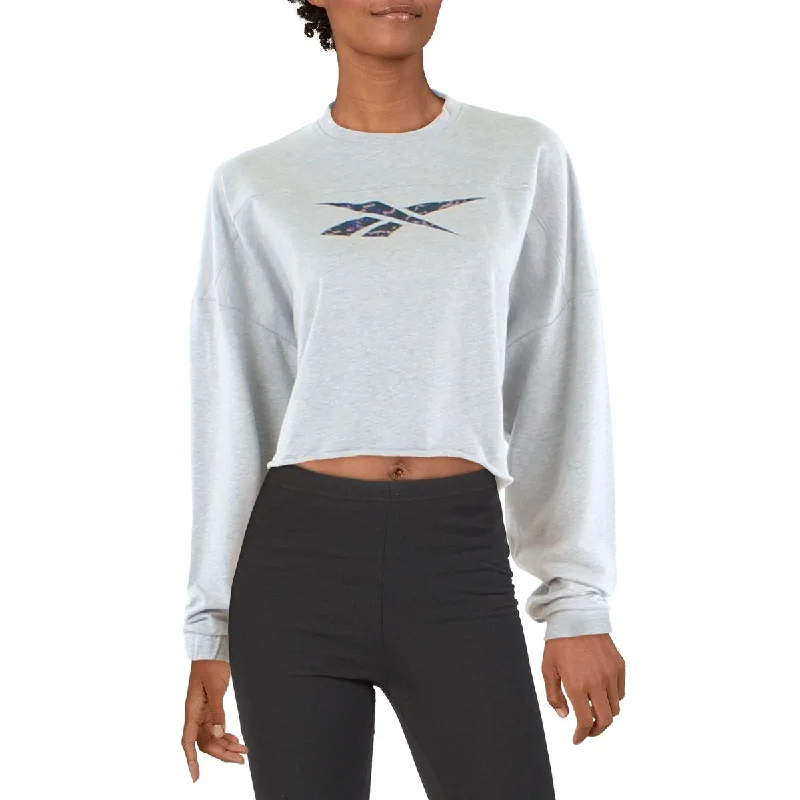 Reebok Womens Cropped Workout Sweatshirt