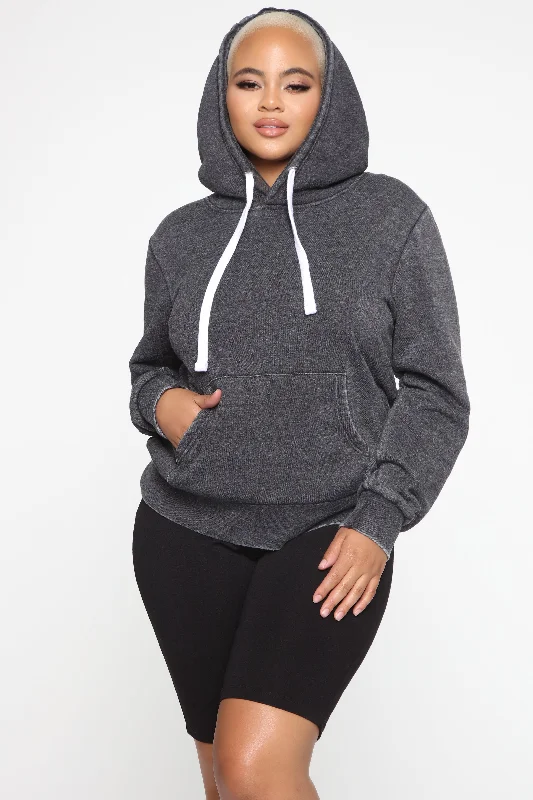 Sweet Dreams Mineral Wash Hoodie - Charcoal