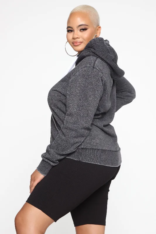 Sweet Dreams Mineral Wash Hoodie - Charcoal