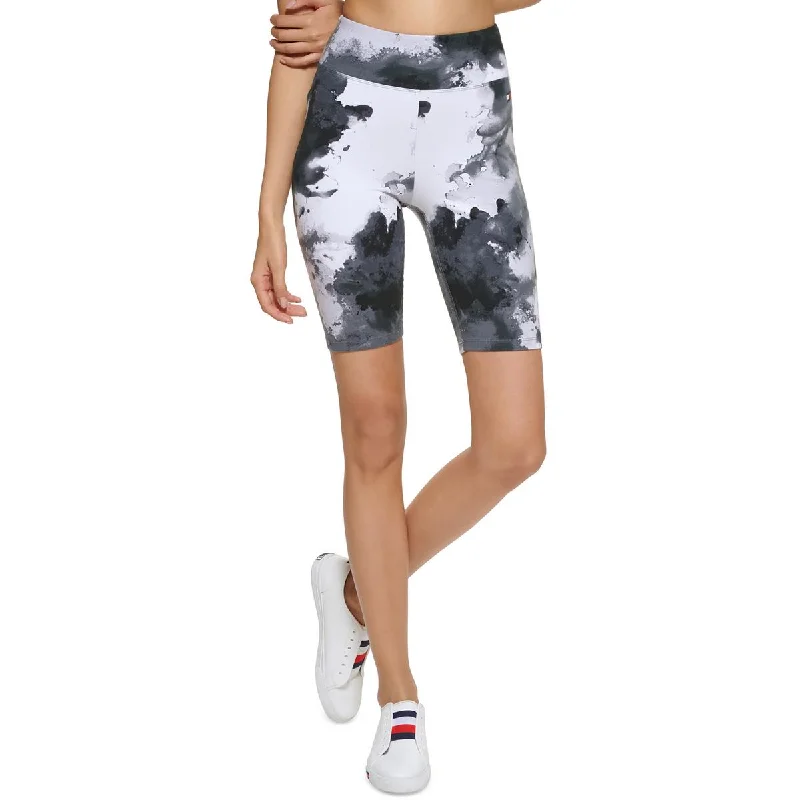 Tommy Hilfiger Sport Womens Juniors Watercolor Work Out Bike Short