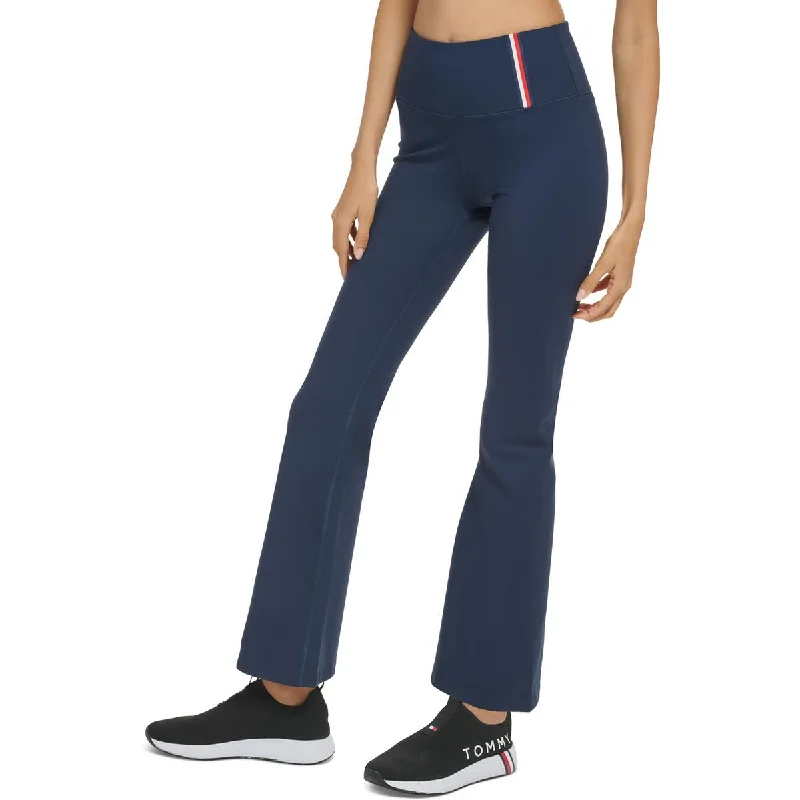 Tommy Hilfiger Womens High Rise Flare Leg Yoga Pants