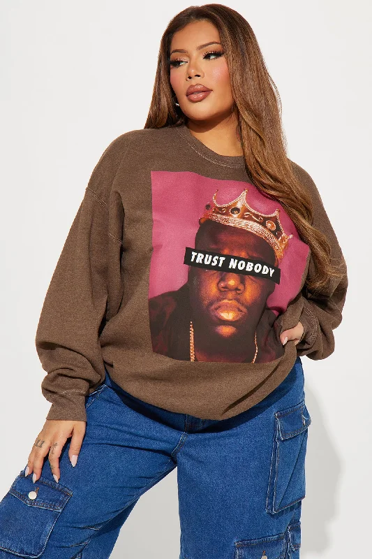 Trust Nobody Biggie Sweatshirt - Brown