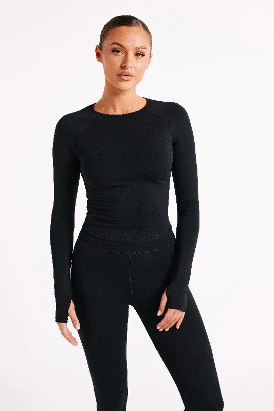 Venus Long Sleeve Top - Black