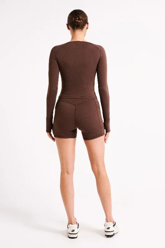 Venus Long Sleeve Top - Dark Chocolate