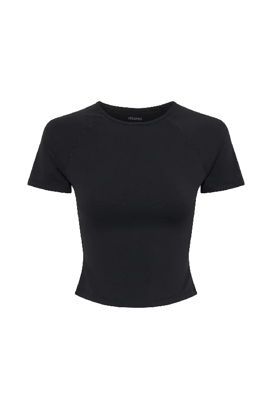 Venus Short Sleeve Top - Black