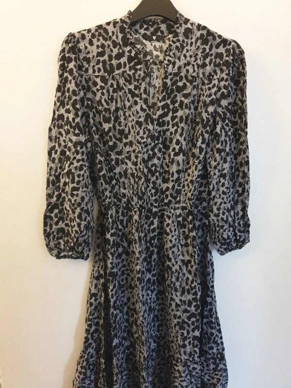 Animal Print Dress Grey Uk12****Ref V555