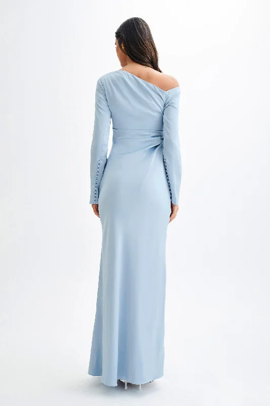 Avery Long Sleeve Maxi Dress - Cornflower Blue