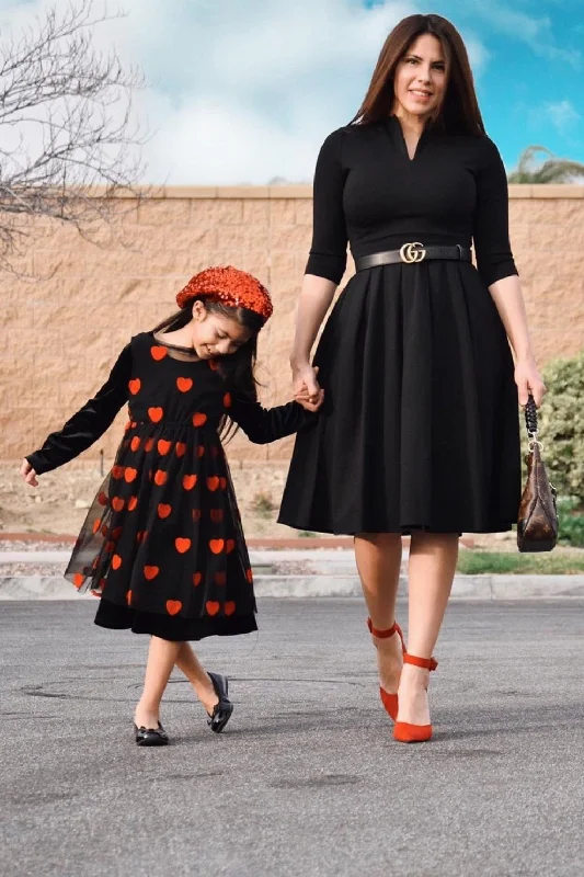 Santorini Black Dress