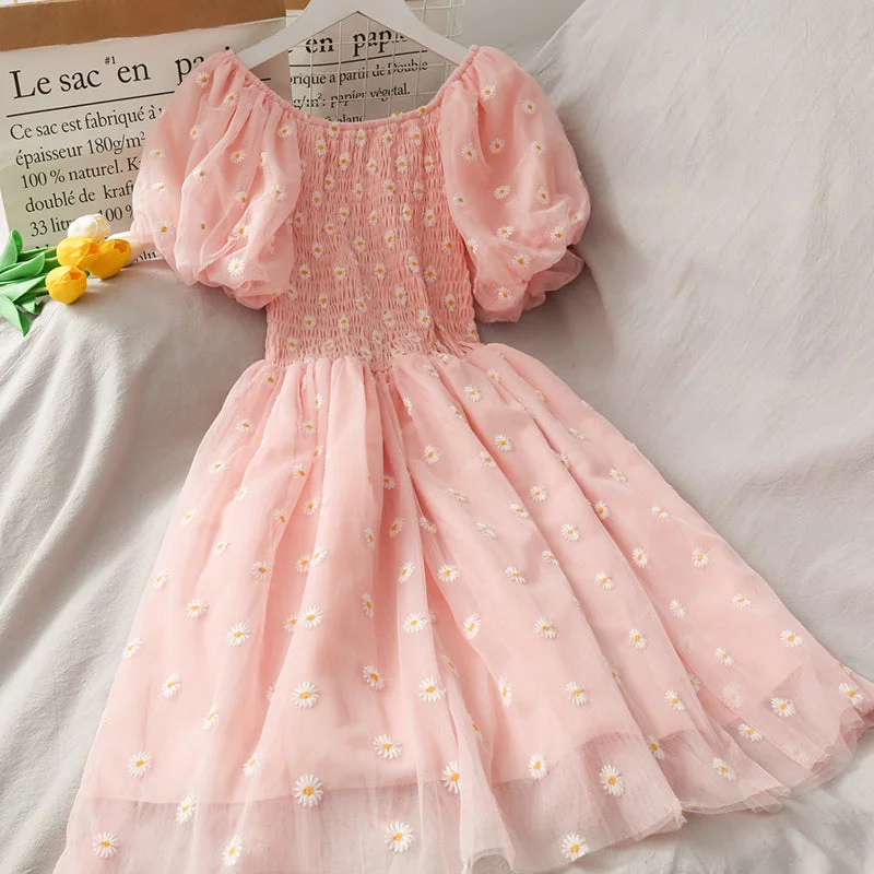 Cute A line little daisy dress  499