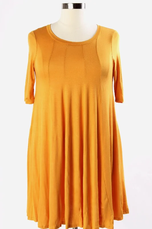 Meadow Midi Dress - Mustard