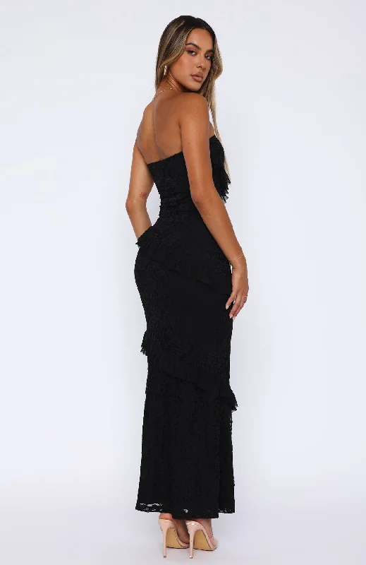 She's A Masterpiece Lace Maxi Dress Black