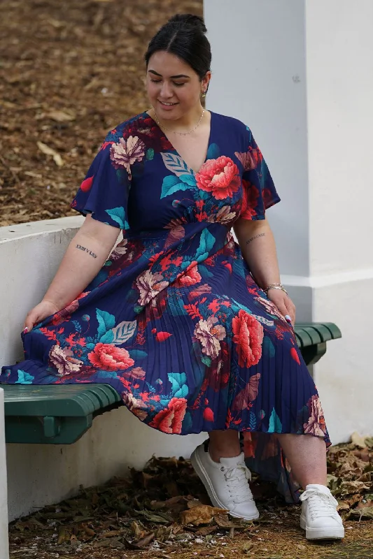 Talor Dress - Coral Flowers