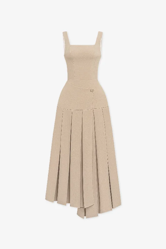 Ulla Pleated Midi Dress