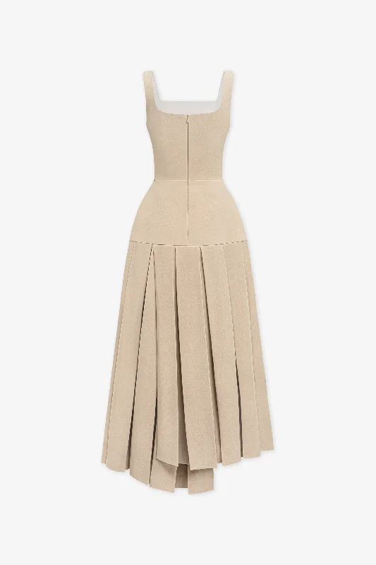 Ulla Pleated Midi Dress