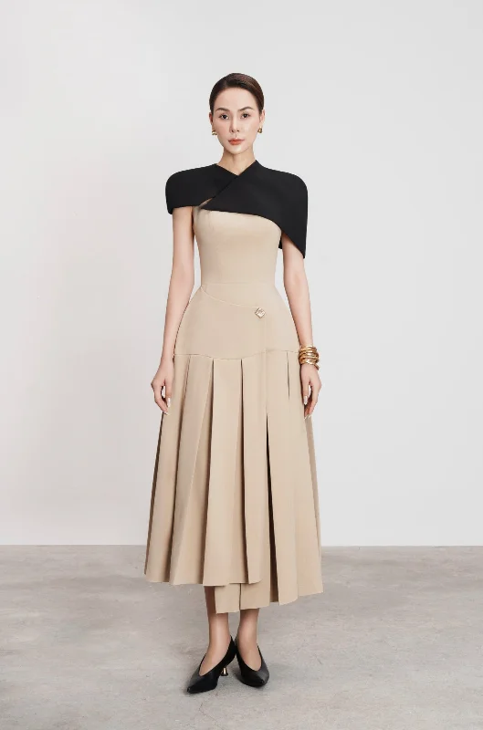 Ulla Pleated Midi Dress