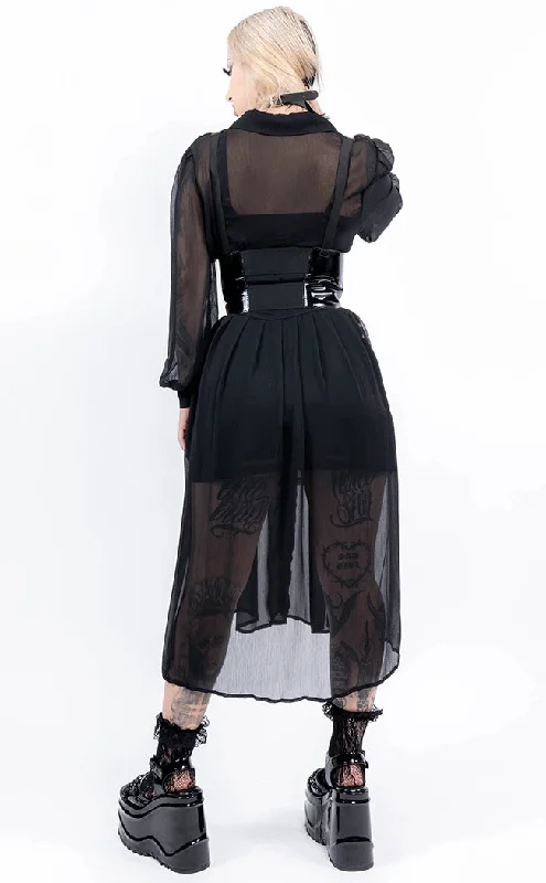 Valentine Sheer Shirt Dress