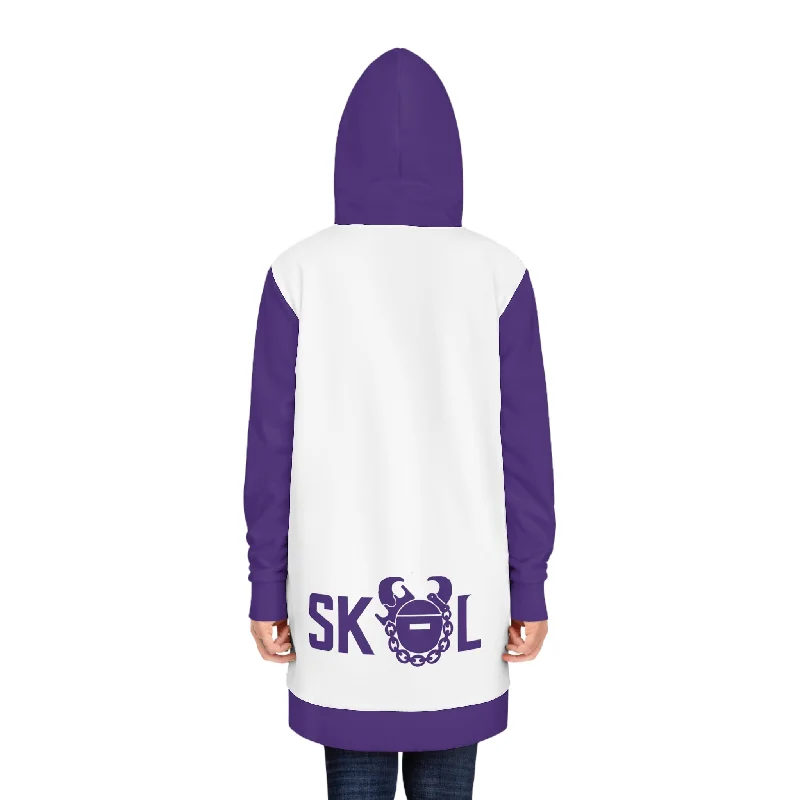 Hoodie Dress - White/Purple - Rebuilding Since 1961