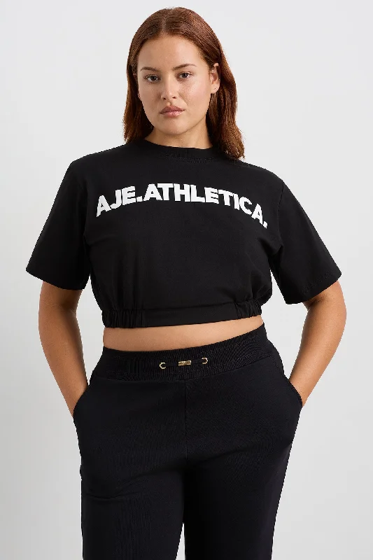 Elasticated Logo Crop Tee 105