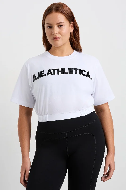 Elasticated Logo Crop Tee 105