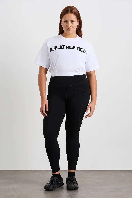 Elasticated Logo Crop Tee 105