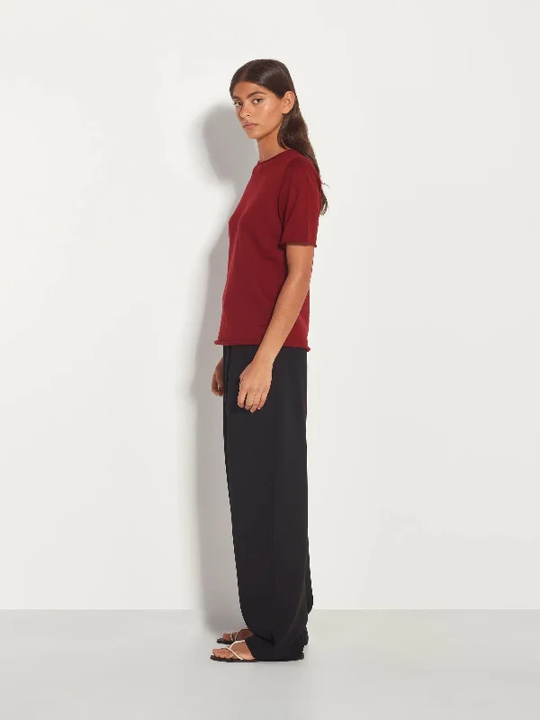 JHL Crew T (Fine Cotton Cashmere) Deep Red