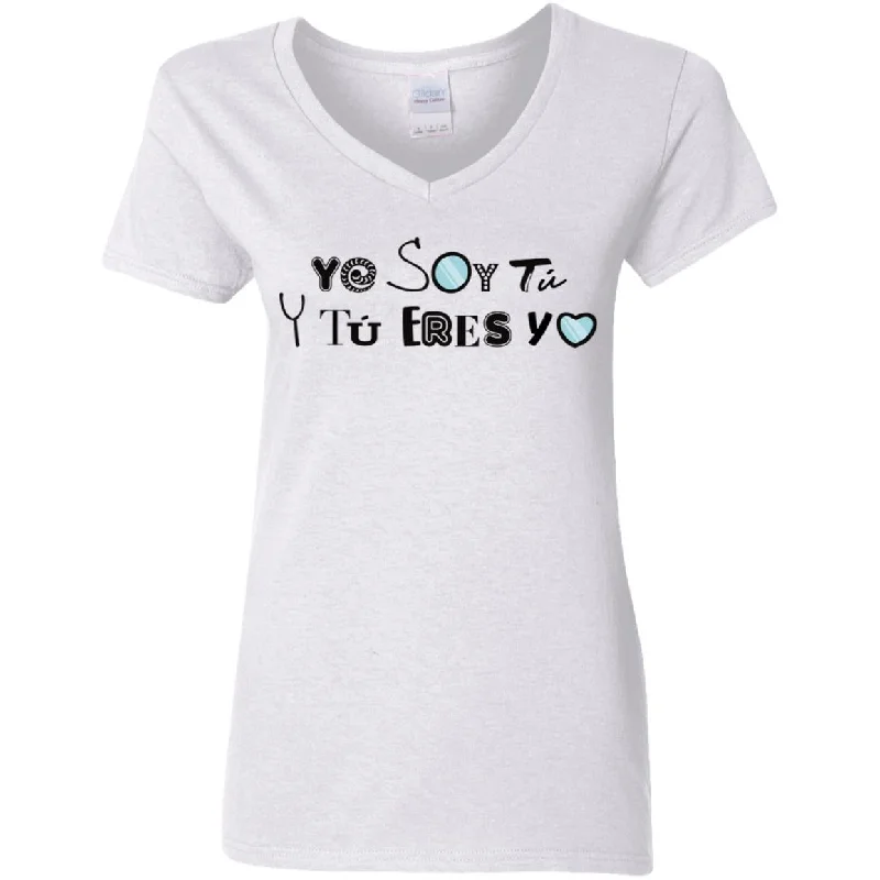 Ladies' 5.3 oz. V-Neck Women's T-Shirt, Yo Soy Tú