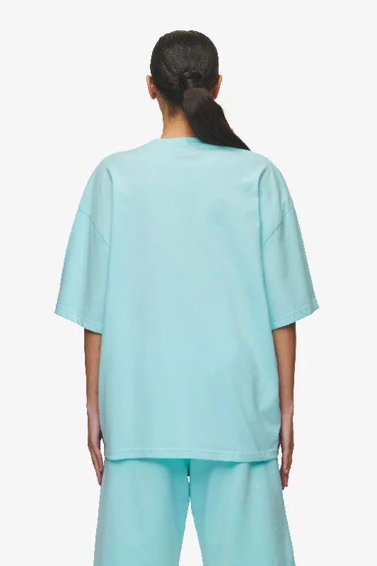 Leono Boxy Tee Washed Sky Blue Sky Blue Gum