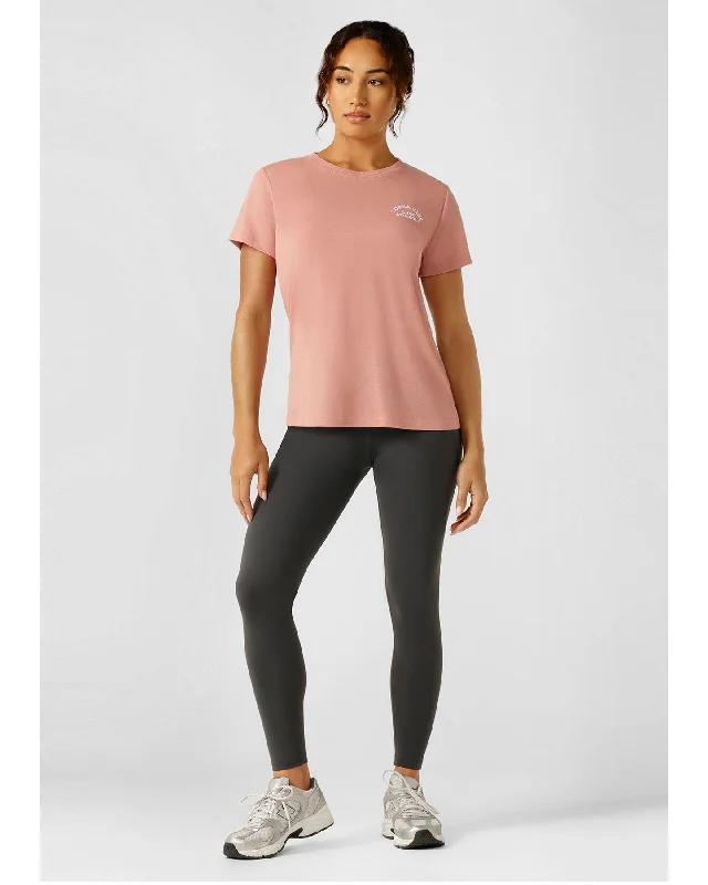 Lorna Jane Lotus T Shirt - Ash Rose