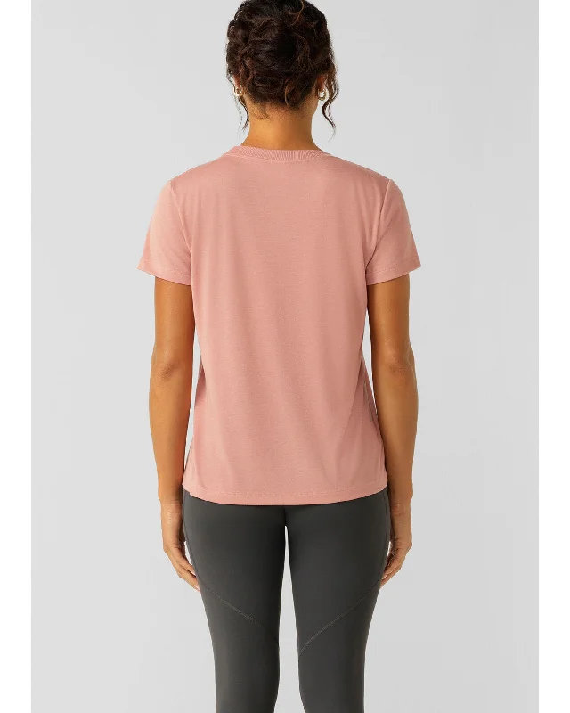 Lorna Jane Lotus T Shirt - Ash Rose