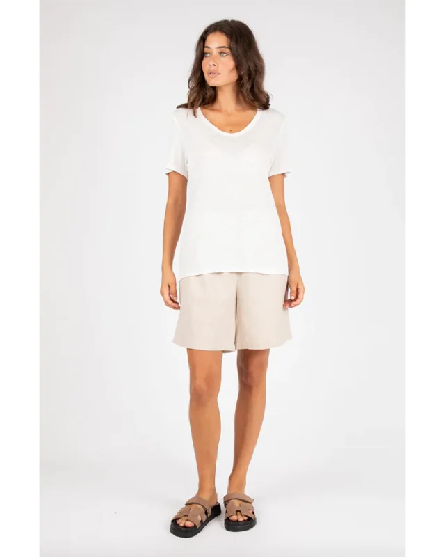 Marlow Noto Linen Tee - Ivory