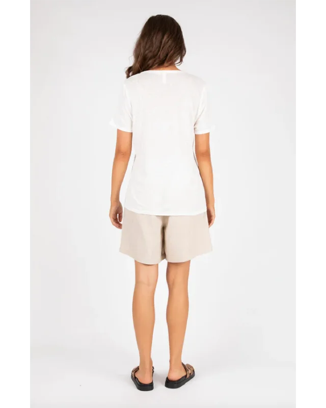 Marlow Noto Linen Tee - Ivory