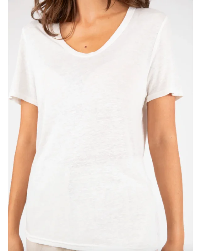 Marlow Noto Linen Tee - Ivory